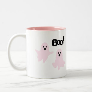 Boo Cute Halloween Pink Ghosts Spooky Mug