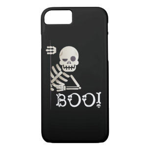 Boo! Cute Hiding Peekaboo Scary Kids Halloween Ske Case-Mate iPhone Case