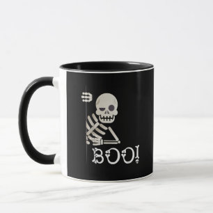 Boo! Cute Hiding Peekaboo Scary Kids Halloween Ske Mug
