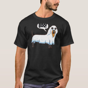 Boo Dachshund Spooky Dog Wiener Halloween Costume T-Shirt