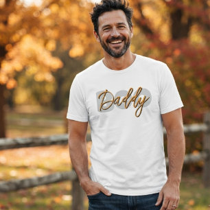 Boo Daddy Orange Grey Typography Halloween T-Shirt