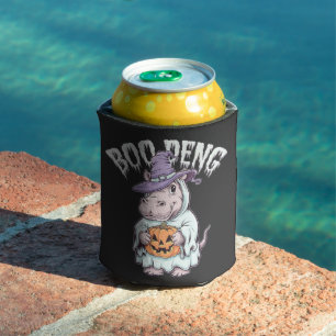 Boo deng Spooky Halloween Moo Deng Baby Hippo Can Cooler