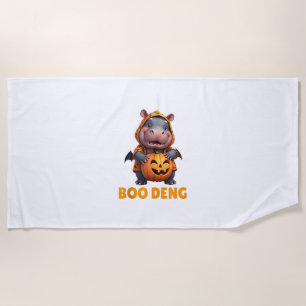Boo Deng Tee Funny Moo Deng Costume Baby Hippo Hal Beach Towel