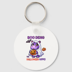 Boo Deng The Halloween Hippo Cute Bouncy Pig Costu Keychain