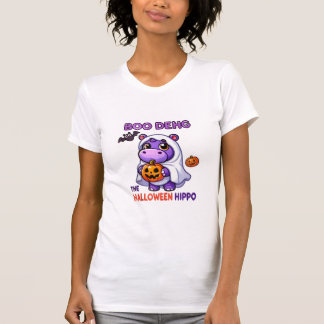 Boo Deng The Halloween Hippo Cute Bouncy Pig Costu T-Shirt