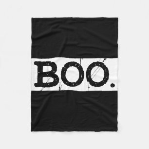 Boo distressed retro ghost halloween aesthetic fleece blanket