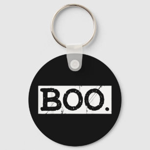 Boo distressed retro ghost halloween aesthetic keychain