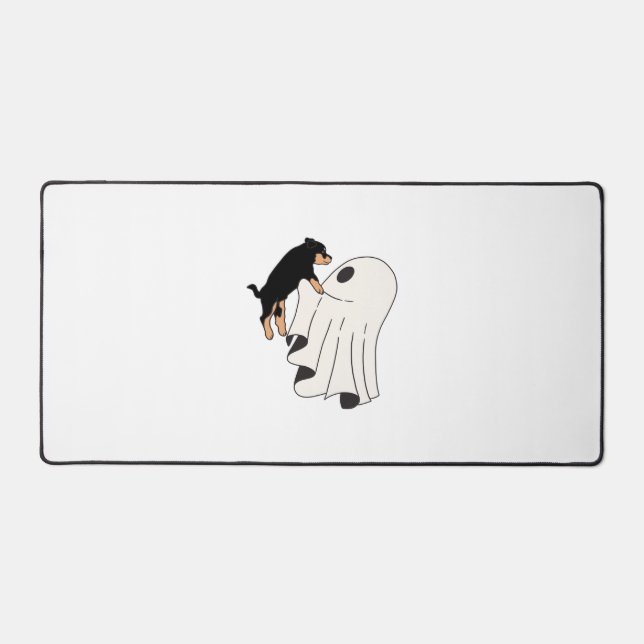 Boo Dog Halloween Dog Spooky Desk Mat (Front)
