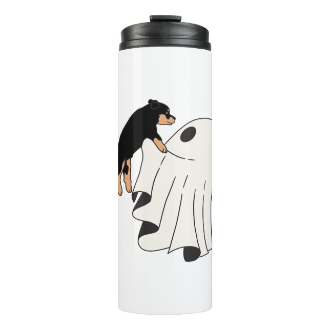 Boo Dog Halloween Dog Spooky Thermal Tumbler (Front)