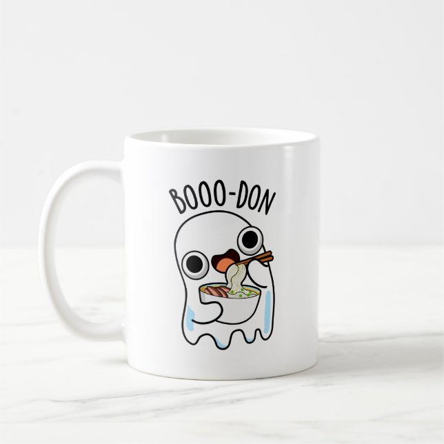 Boo-don Funny Ghost Udon Pun  Coffee Mug (Left)