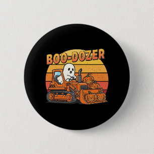 Boo Dozer Ghost Funny Halloween 2 Inch Round Button