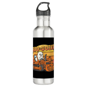 Boo Dozer Ghost Funny Halloween 710 Ml Water Bottle