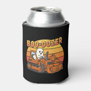 Boo Dozer Ghost Funny Halloween Can Cooler