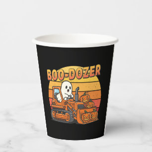 Boo Dozer Ghost Funny Halloween Paper Cups