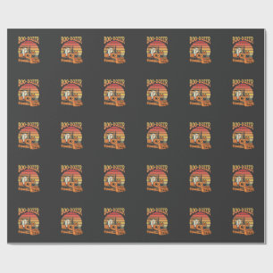 Boo-Dozer Halloween Ghost Pumpkin Bulldozer Wrapping Paper