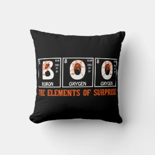 BOO Elements of Surprise Chemistry Joke Throw Pillow
