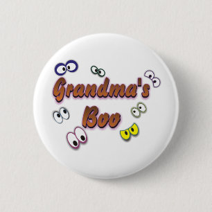 BOO EYES GRANDMA 2 INCH ROUND BUTTON