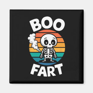 Boo Fart Funny Farting Skeleton For Halloween Magnet