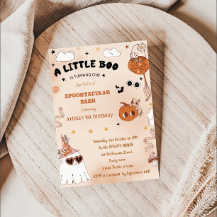 Boo First Birthday  Our Little Boo Is Turning One Invitation