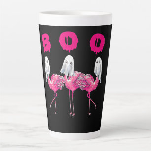 Boo Flamingo Halloween Flamingo Ghost Latte Mug