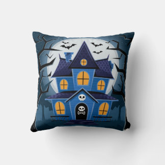 Boo funny cute happy Halloween  Throw Pillow