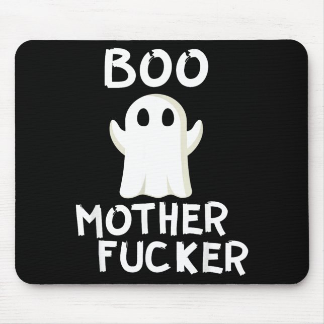 Boo Funny Ghost Halloween Costume Mouse Pad (Front)