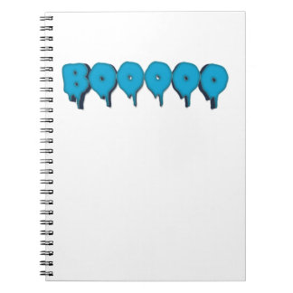 boo funny ghost text notebook