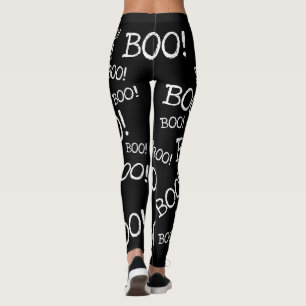Boo! Funny Halloween Boo Butt Leggings