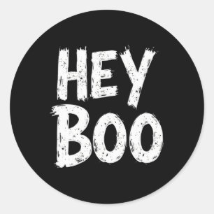 Boo Funny Halloween Ghost  Classic Round Sticker