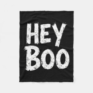 Boo Funny Halloween Ghost Fleece Blanket