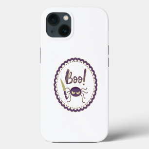Boo funny Halloween spider character knife hand iPhone 13 Case