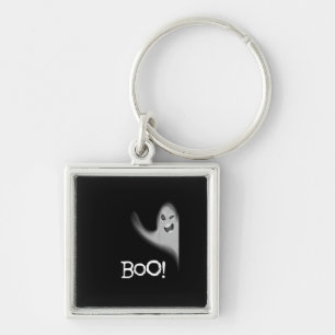 Boo Funny Hiding Peekabo Scary Halloween Keychain