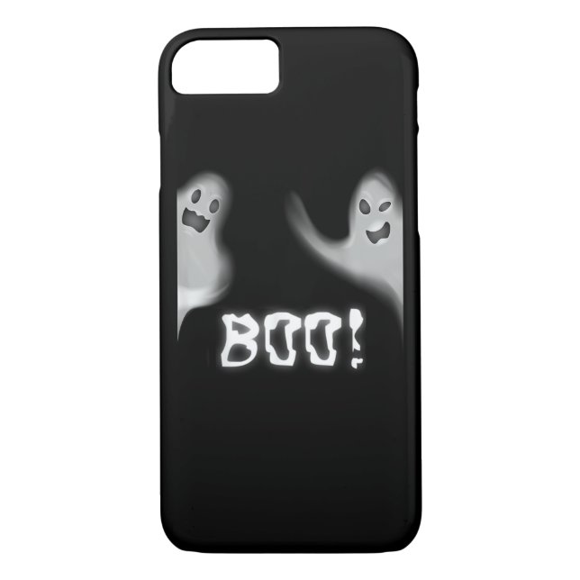Boo! Funny Hiding Peekaboo Scary Halloween Case-Mate iPhone Case (Back)