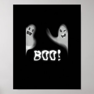 Boo! Funny Hiding Peekaboo Scary Halloween Poster