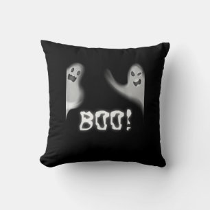 Boo! Funny Hiding Peekaboo Scary Halloween Throw Pillow