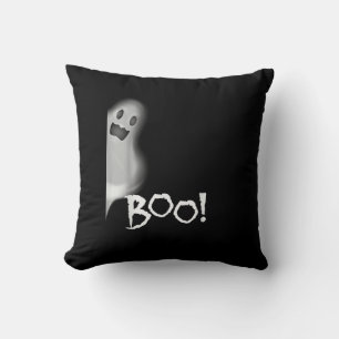 Boo! Funny Hiding Peekaboo Scary Halloween Throw Pillow