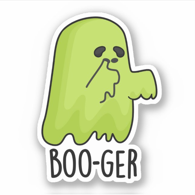Boo-ger Funny Halloween Booger Ghost Pun  (Front)