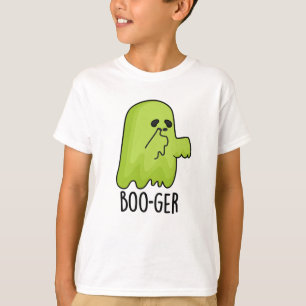 Boo-ger Funny Halloween Booger Ghost Pun  T-Shirt
