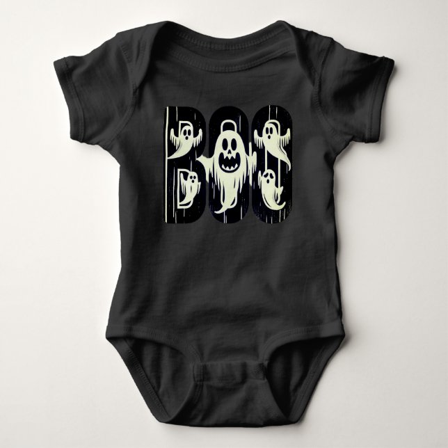 Boo ghost baby bodysuit (Front)