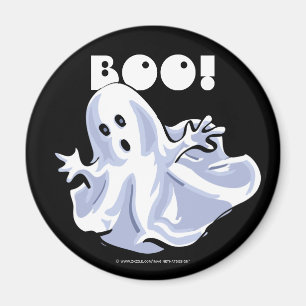 BOO! Ghost Cartoon Magnet