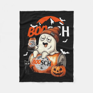 Boo Ghost Halloween Beer Party Drinking Spooky Sea Fleece Blanket