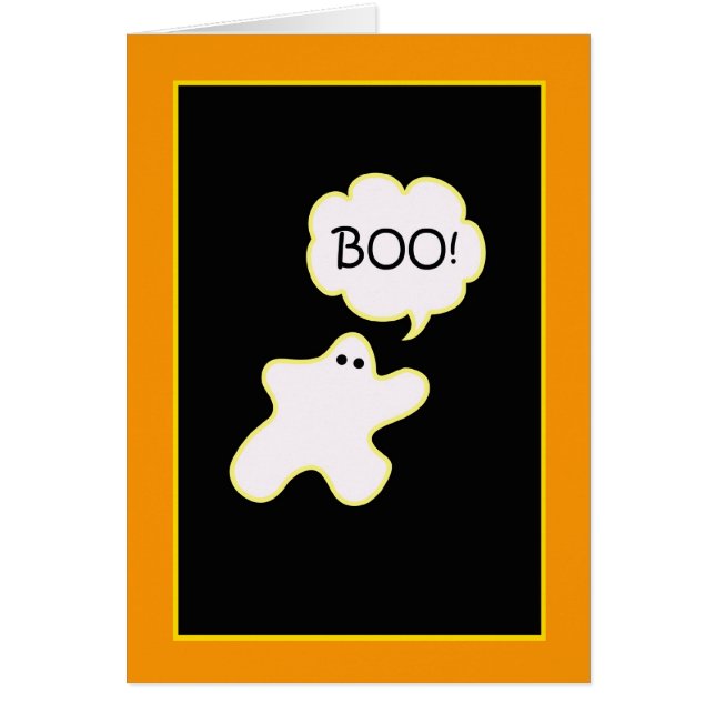 Boo!  Ghost Halloween Card (Front)