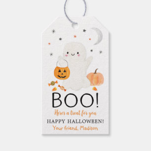 BOO Ghost Halloween Favor Treat Gift Tags