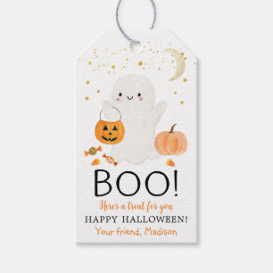 BOO Ghost Halloween Favour Treat Gift Tags