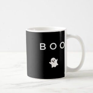 BOO Ghost Halloween Subtle Minimal Fall Fun Trick  Coffee Mug