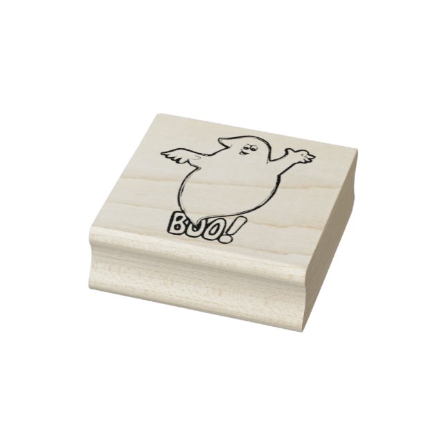 Boo ghost illustration art stamp (Stamp)
