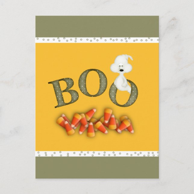 Boo Ghost Postcard (Front)