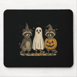 Boo Ghost Raccoon,halloween Raccoon,pumpkin Raccoo Mouse Pad