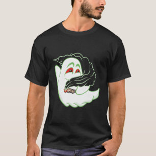 Boo Ghost Smoking Weed Thc Happy Halloweed Hallowe T-Shirt