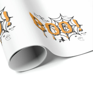 Boo Ghost Spooky Funny Halloween Vintage Wrapping  Paper